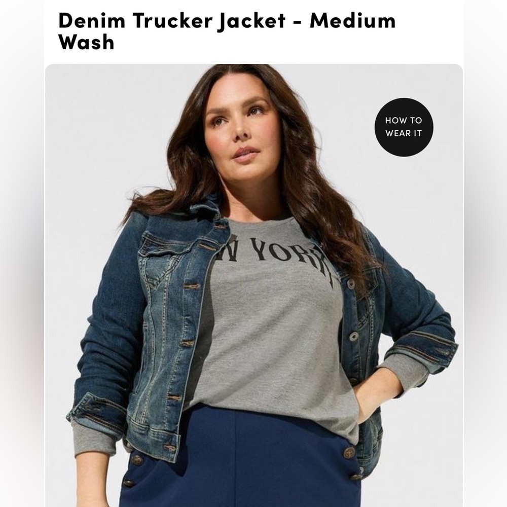 EUC - Torrid Medium Wash Denim Trucker Jacket - Size 2